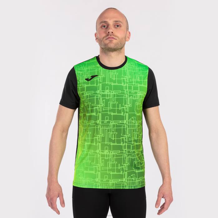 hr Joma košulja kratkih rukava elite viii crna fluorescentno zelena 6FVN4661 muškarci