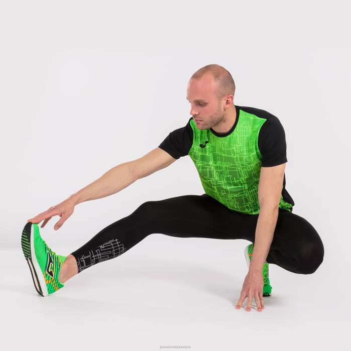 hr Joma košulja kratkih rukava elite viii crna fluorescentno zelena 6FVN4661 muškarci