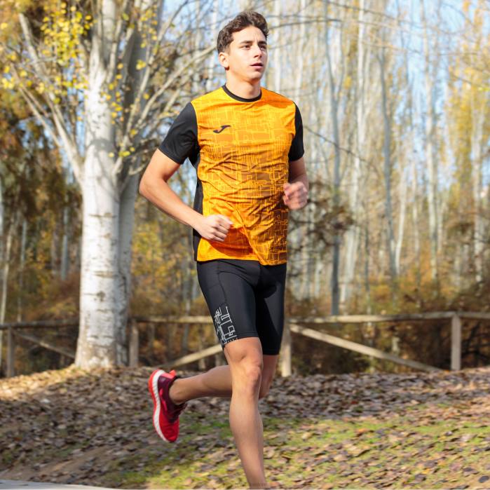 hr Joma košulja kratkih rukava elite viii crna narančasta 6FVN3486 muškarci