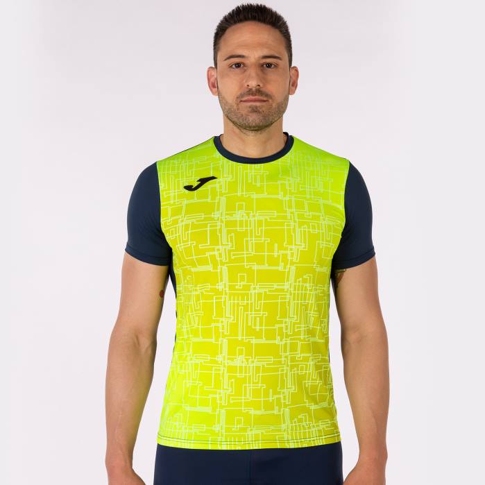 hr Joma košulja kratkih rukava elite viii tamnoplava fluorescentno žuta 6FVN674 muškarci