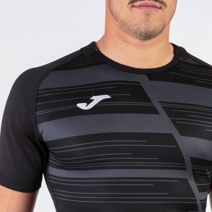 hr Joma košulja kratkih rukava haka crno tamno sivo 6FVN797 muškarci