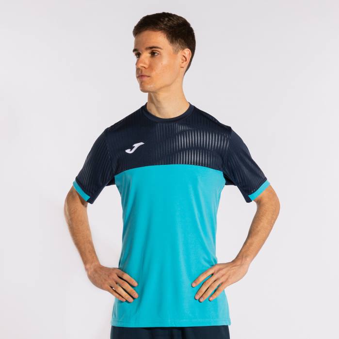 hr Joma košulja kratkih rukava montreal fluorescentno tirkizno tamnoplava 6FVN86 muškarci