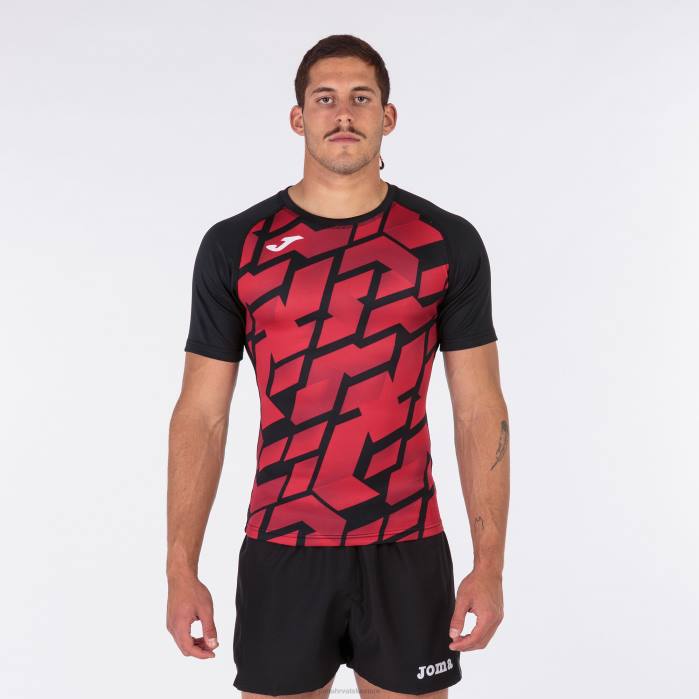 hr Joma košulja kratkih rukava myskin iii crno crvena 6FVN3050 muškarci