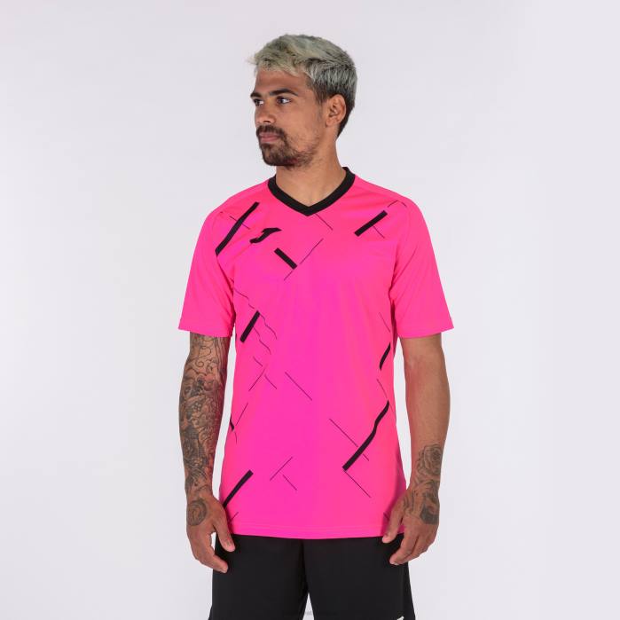 hr Joma košulja kratkih rukava tigar iii fluorescentno ružičasto crna 6FVN4541 muškarci