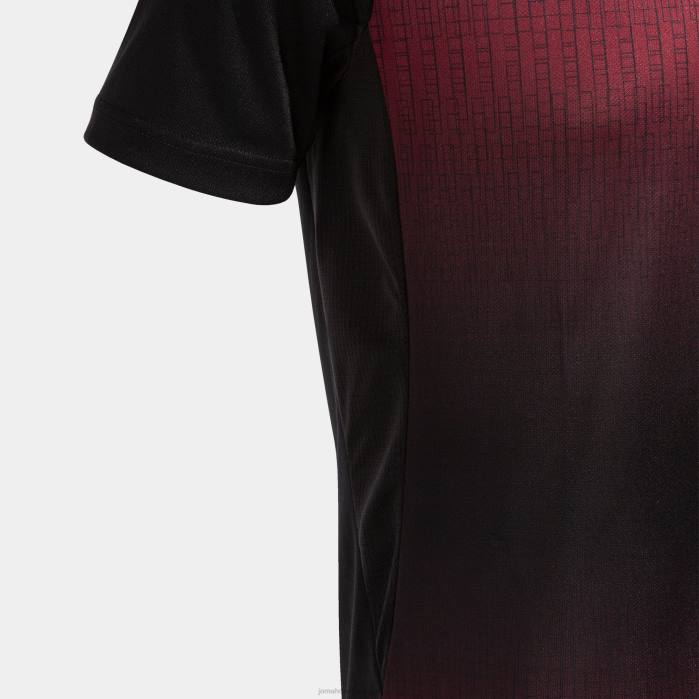 hr Joma košulja kratkih rukava tigar v crna bordo 6FVN92 muškarci