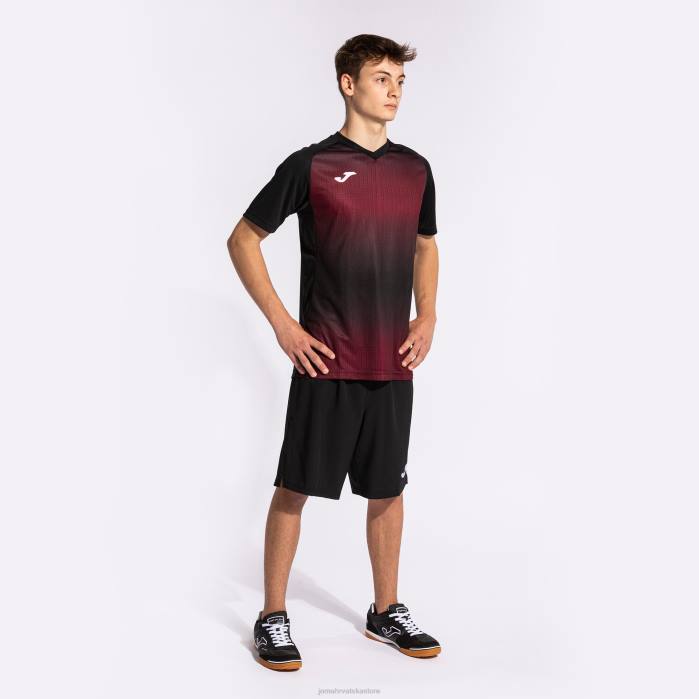 hr Joma košulja kratkih rukava tigar v crna bordo 6FVN92 muškarci