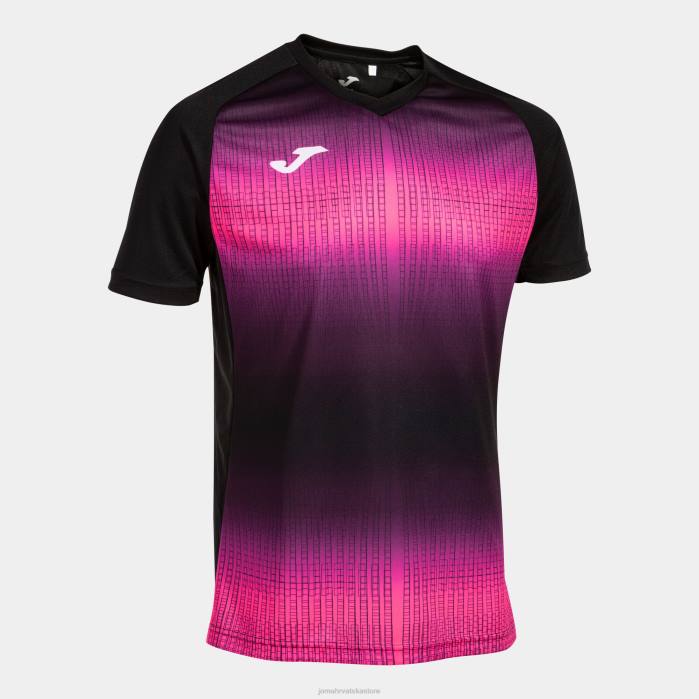 hr Joma košulja kratkih rukava tigar v crna fluorescentno roza 6FVN1166 muškarci
