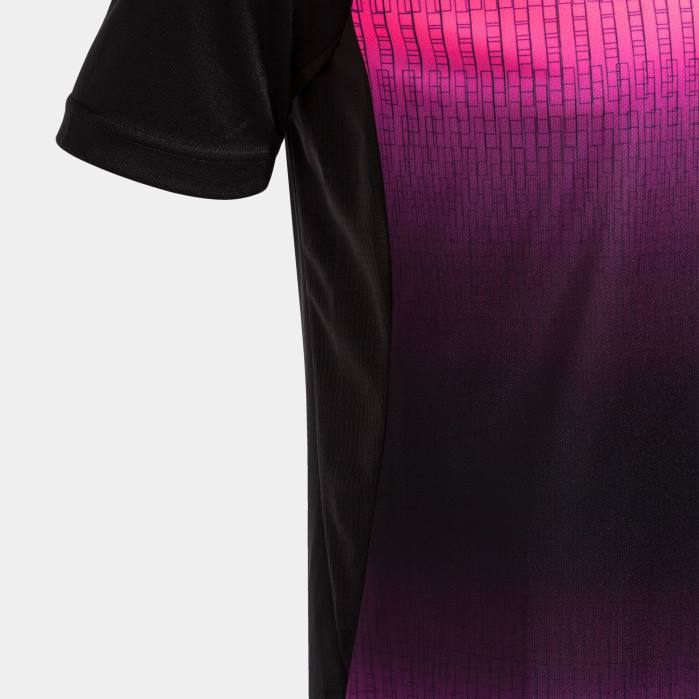 hr Joma košulja kratkih rukava tigar v crna fluorescentno roza 6FVN1166 muškarci
