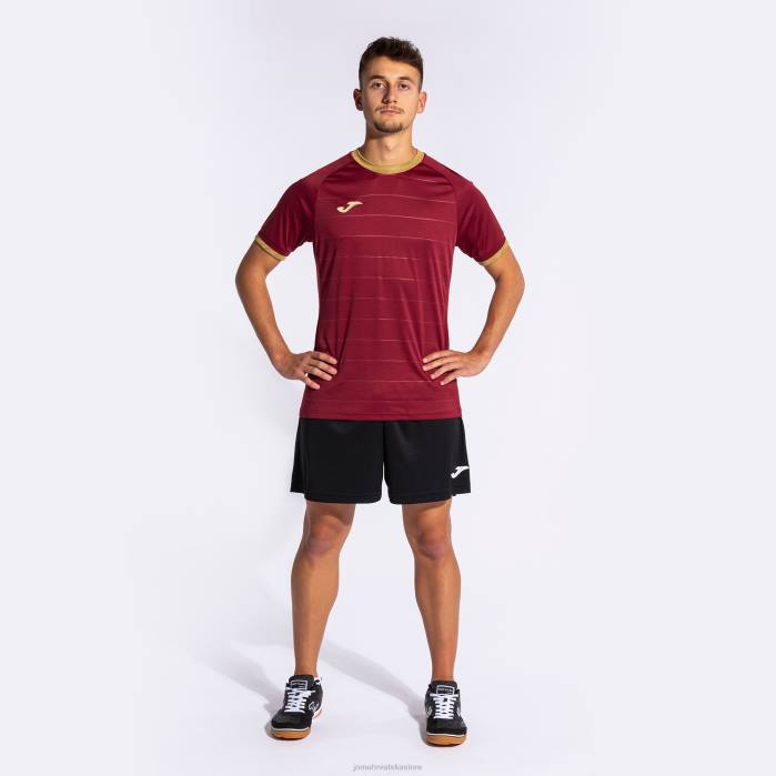 hr Joma košulja kratkih rukava zlatna v tamnocrvena 6FVN1136 muškarci