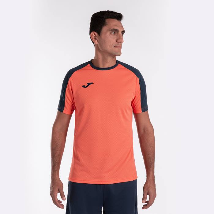 hr Joma majica kratki rukav eko prvenstvo fluorescentno narančasta tamnoplava 6FVN3289 muškarci