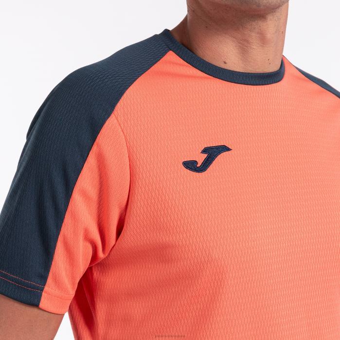 hr Joma majica kratki rukav eko prvenstvo fluorescentno narančasta tamnoplava 6FVN3289 muškarci