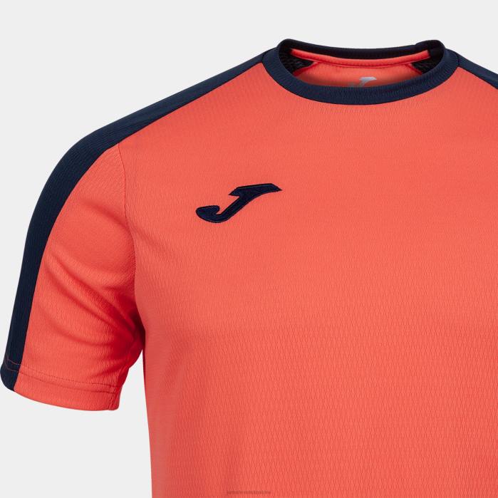 hr Joma majica kratki rukav eko prvenstvo fluorescentno narančasta tamnoplava 6FVN3289 muškarci