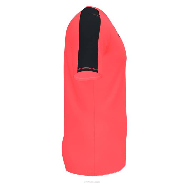 hr Joma majica kratkih rukava akademija iii fluorescentna koraljna crna 6FVN4425 muškarci
