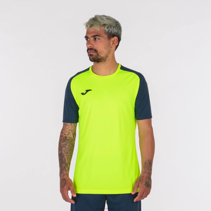 hr Joma majica kratkih rukava akademija iv fluorescentno žuta tamnoplava 6FVN2968 muškarci