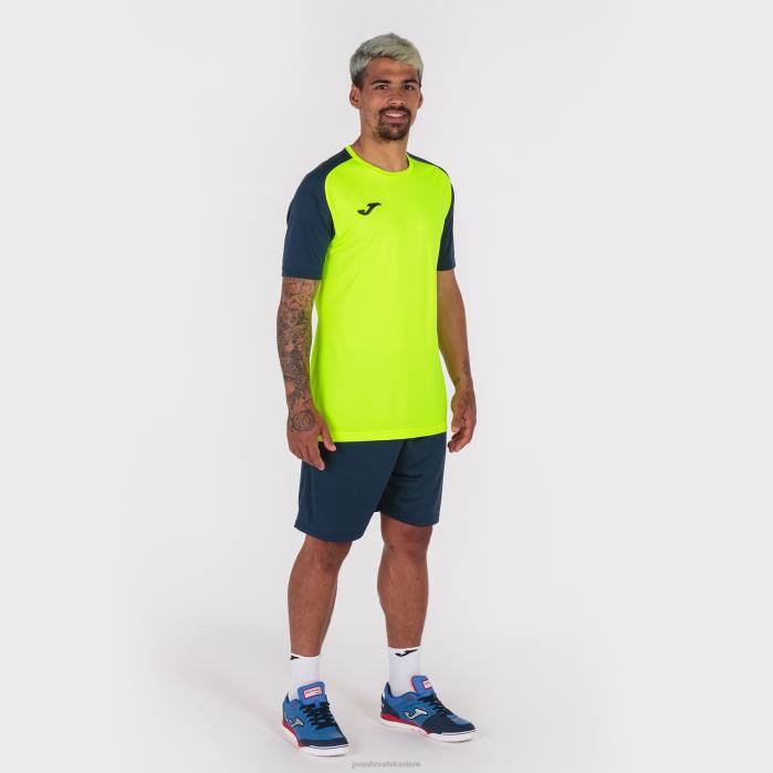 hr Joma majica kratkih rukava akademija iv fluorescentno žuta tamnoplava 6FVN2968 muškarci