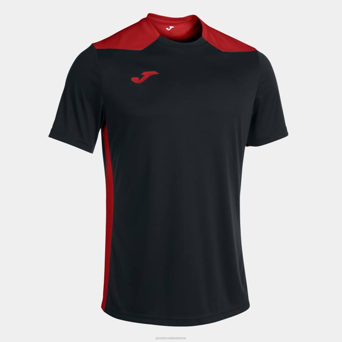 hr Joma majica kratkih rukava prvenstvo vi crno crvena 6FVN3352 muškarci