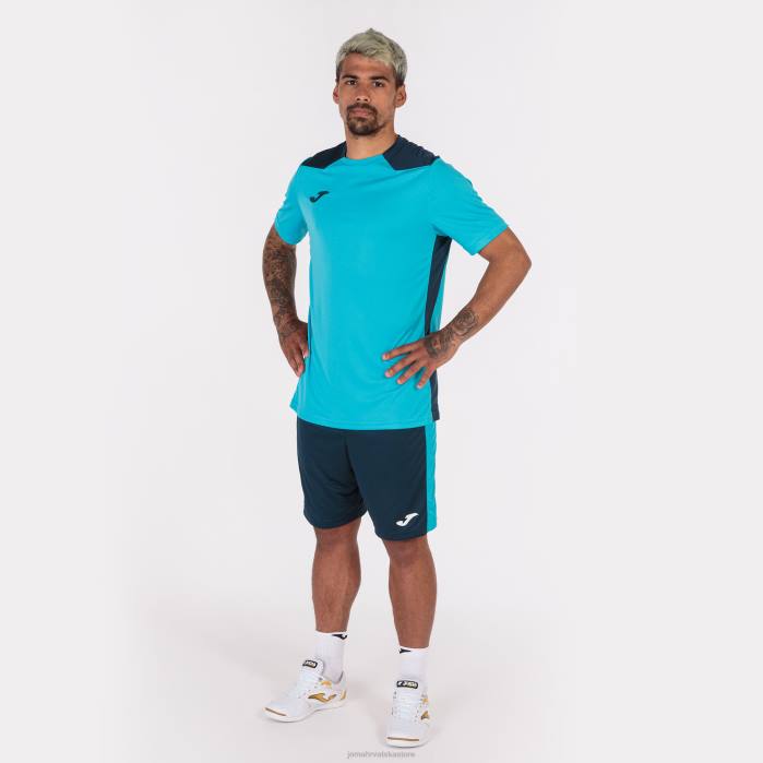 hr Joma majica kratkih rukava prvenstvo vi fluorescentno tirkizno tamnoplava 6FVN1469 muškarci