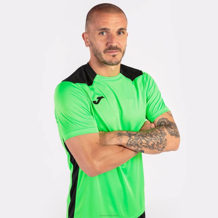 hr Joma majica kratkih rukava prvenstvo vi fluorescentno zelena crna 6FVN4516 muškarci