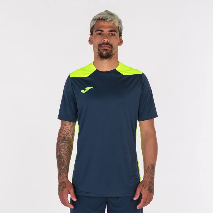 hr Joma majica kratkih rukava prvenstvo vi tamnoplava fluorescentno žuta 6FVN1344 muškarci