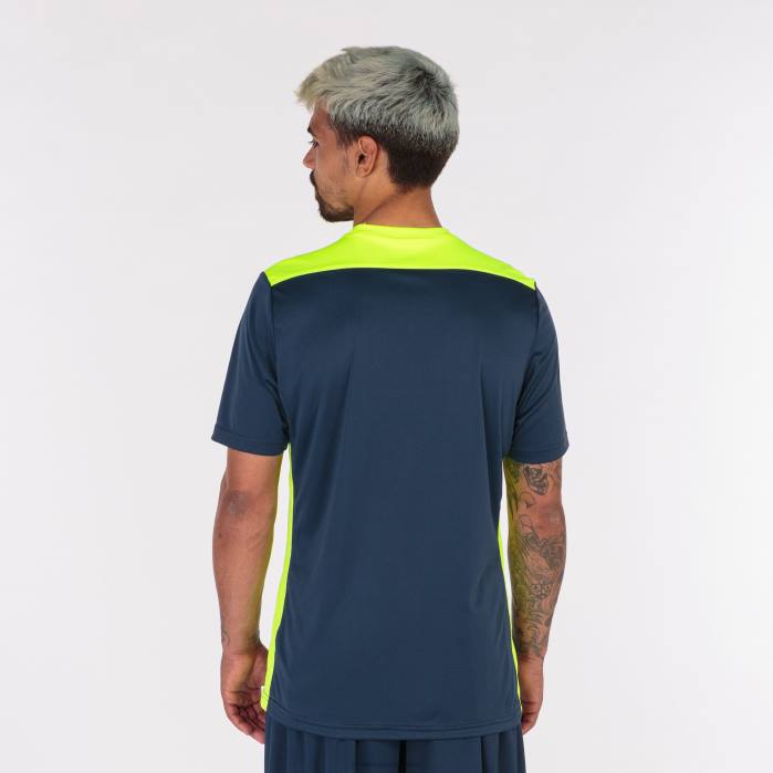 hr Joma majica kratkih rukava prvenstvo vi tamnoplava fluorescentno žuta 6FVN1344 muškarci