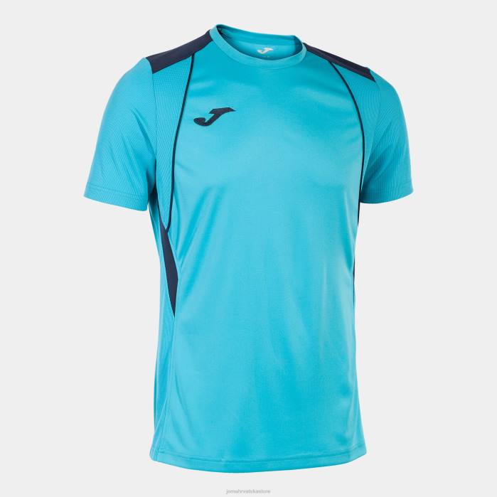 hr Joma majica kratkih rukava prvenstvo vii fluorescentno tirkizno tamnoplava 6FVN646 muškarci