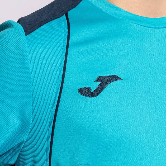 hr Joma majica kratkih rukava prvenstvo vii fluorescentno tirkizno tamnoplava 6FVN646 muškarci