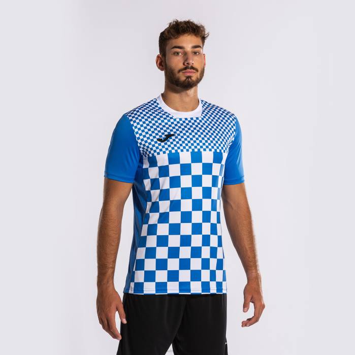 hr Joma majica kratkih rukava zastava iii kraljevsko plava bijela 6FVN241 muškarci