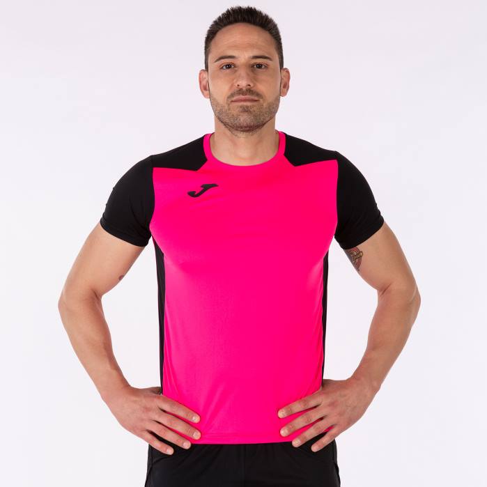hr Joma rekord košulje kratkih rukava ii fluorescentno ružičasto crna 6FVN4500 muškarci