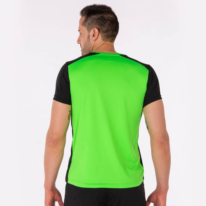 hr Joma rekord košulje kratkih rukava ii fluorescentno zelena crna 6FVN3049 muškarci