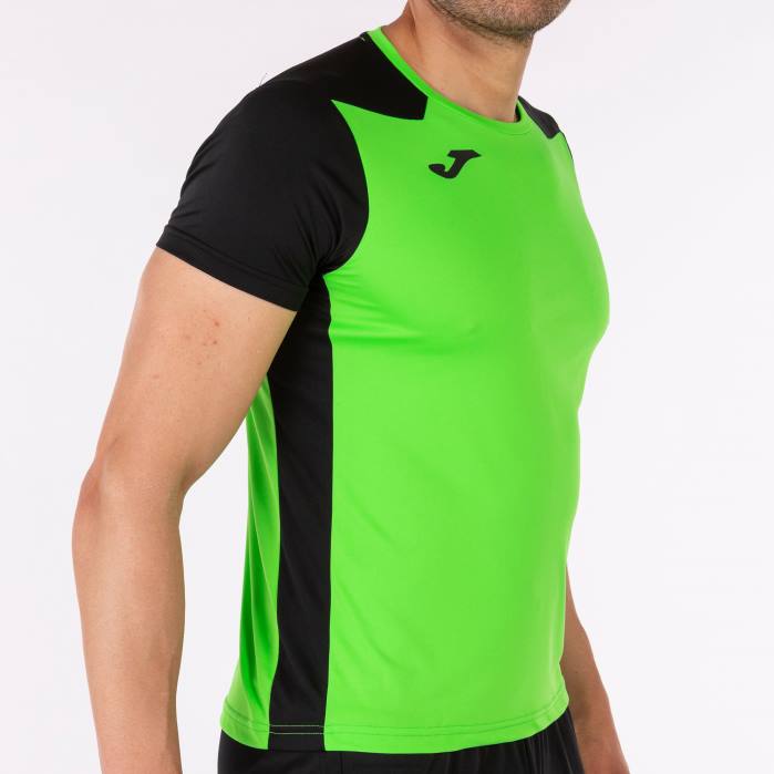 hr Joma rekord košulje kratkih rukava ii fluorescentno zelena crna 6FVN3049 muškarci