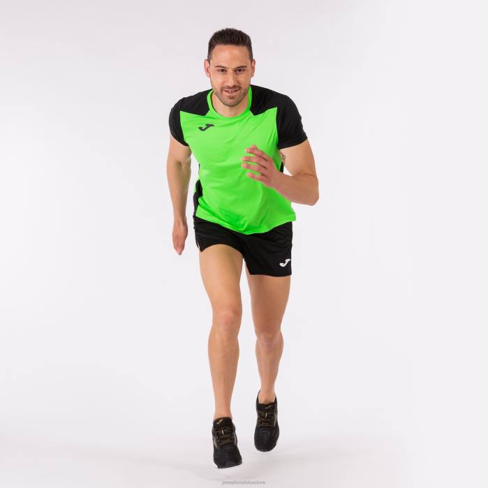 hr Joma rekord košulje kratkih rukava ii fluorescentno zelena crna 6FVN3049 muškarci