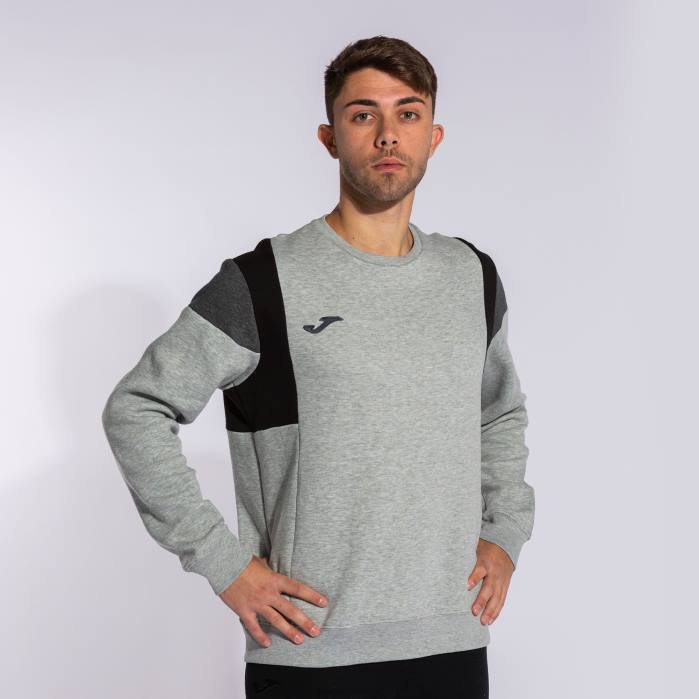 hr Joma sweatshirt confort iii melange siva 6FVN3174 muškarci