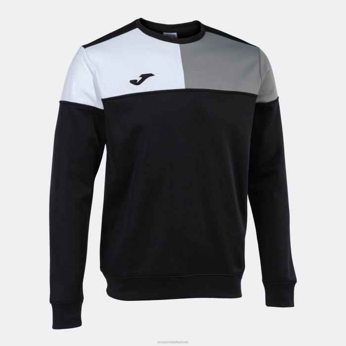 hr Joma sweatshirt ekipa v crno sivo bijelo 6FVN1100 muškarci