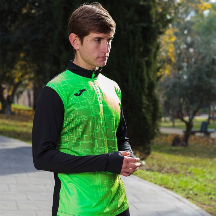hr Joma sweatshirt elite viii crna fluorescentno zelena 6FVN3025 muškarci