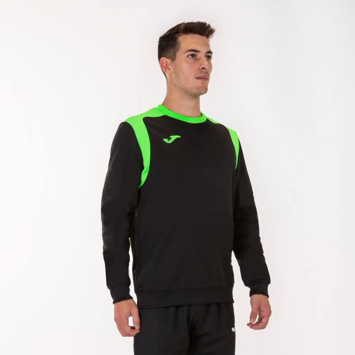 hr Joma sweatshirt prvenstvo v crna fluorescentno zelena 6FVN977 muškarci