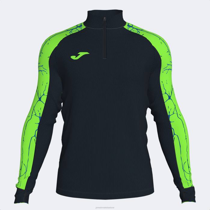 hr Joma trenirka elita ix crna fluorescentno zelena 6FVN483 muškarci