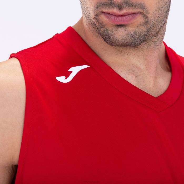 hr Joma majica bez rukava cancha iii crveno bijelo 6FVN3163 muškarci