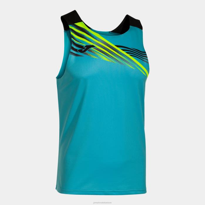 hr Joma majica bez rukava elite x fluorescentno tirkizno crna 6FVN4459 muškarci