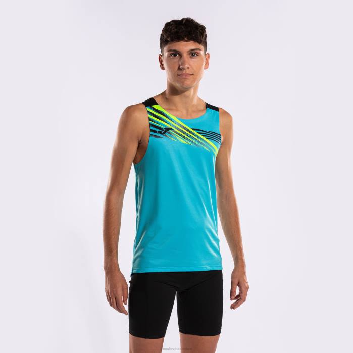 hr Joma majica bez rukava elite x fluorescentno tirkizno crna 6FVN4459 muškarci