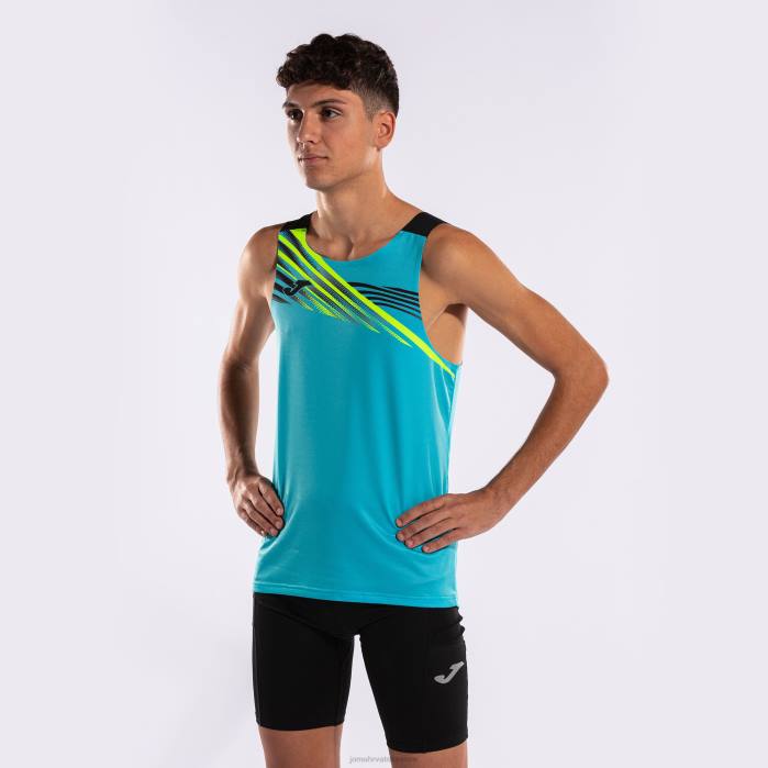 hr Joma majica bez rukava elite x fluorescentno tirkizno crna 6FVN4459 muškarci