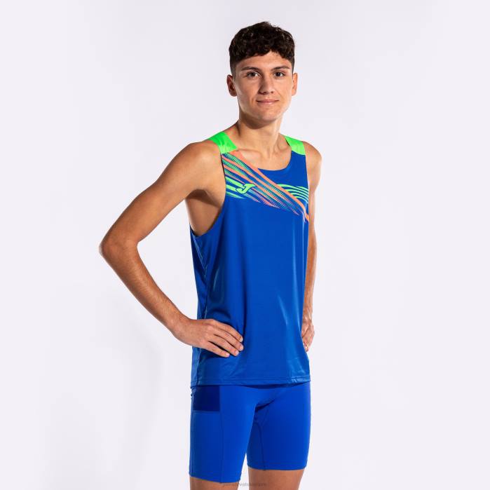 hr Joma majica bez rukava elite x kraljevsko plava fluorescentno zelena 6FVN861 muškarci
