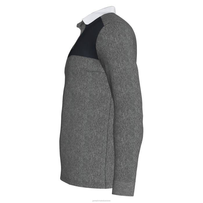 hr Joma polo majica dugih rukava dobitnik ii melange siva crna 6FVN4341 muškarci