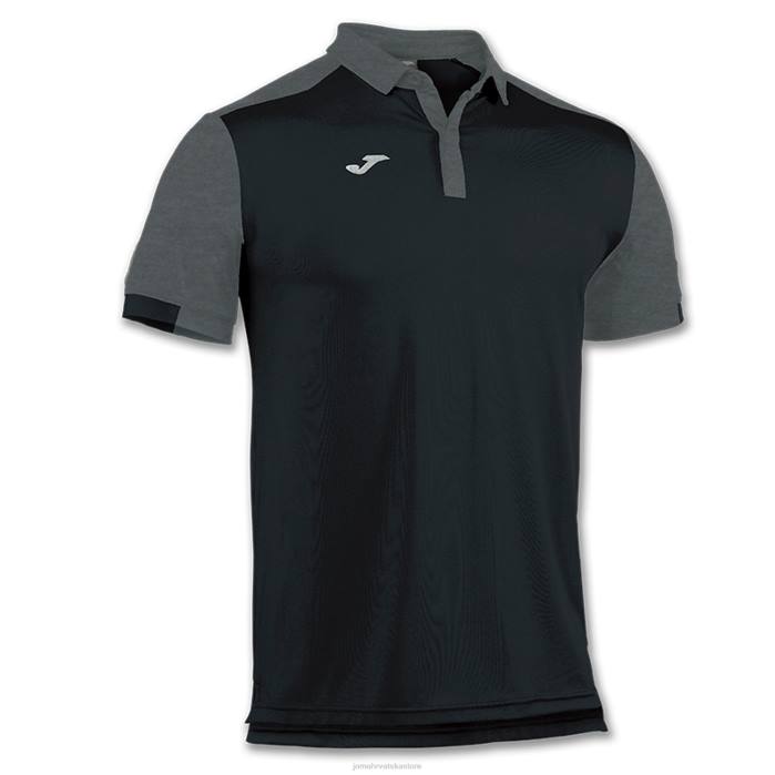 hr Joma polo majica kratkih rukava confort crno 6FVN4351 muškarci