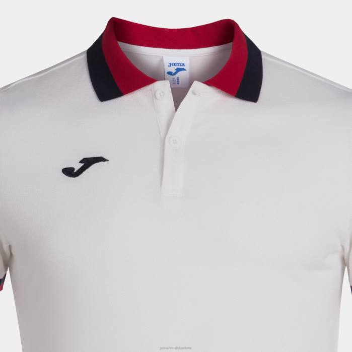 hr Joma polo majica kratkih rukava confort ii bijela 6FVN1338 muškarci