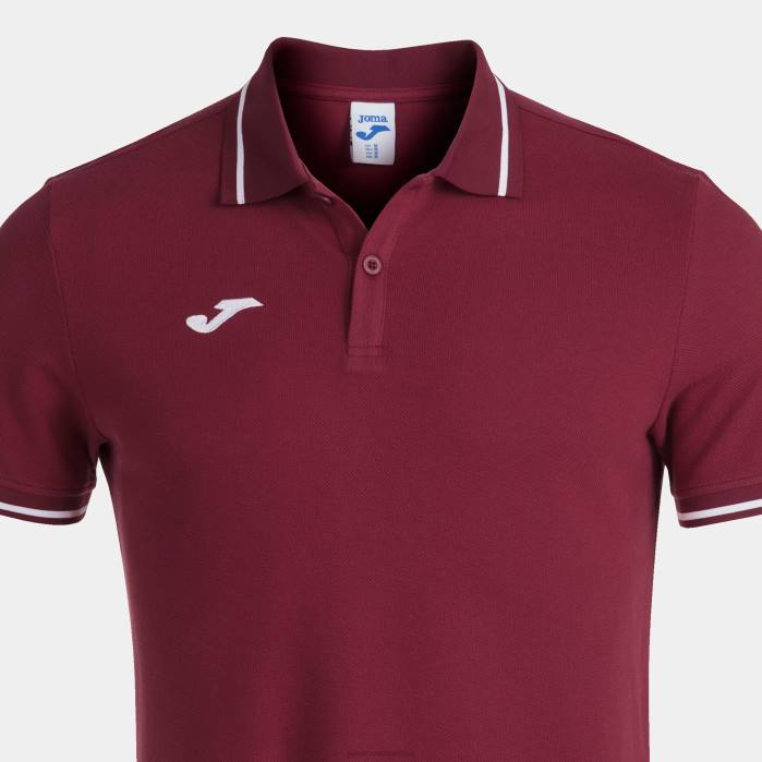 hr Joma polo majica kratkih rukava confort ii tamnocrvena 6FVN4502 muškarci