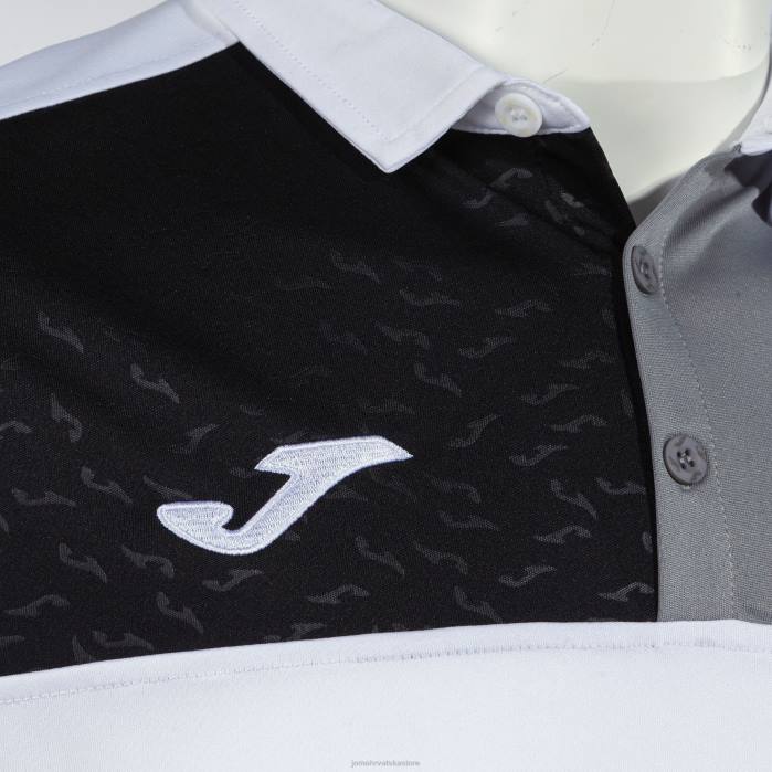 hr Joma polo majica kratkih rukava crew v bijela siva crna 6FVN643 muškarci