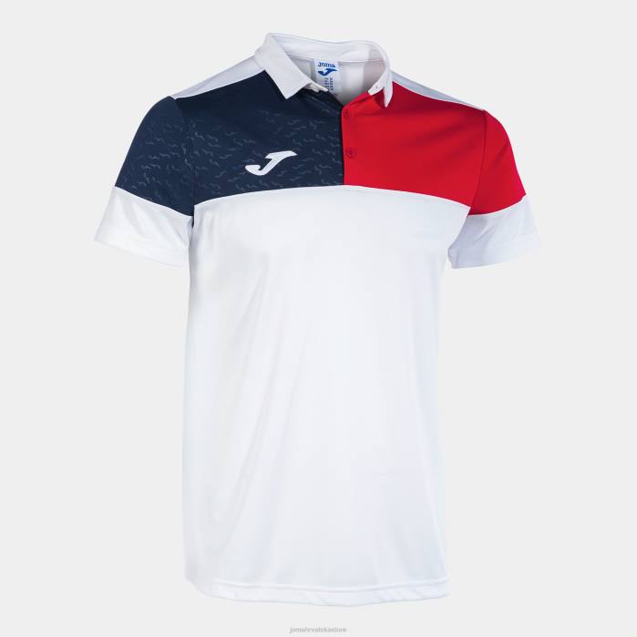hr Joma polo majica kratkih rukava crew v bijelo crvena tamnoplava 6FVN206 muškarci