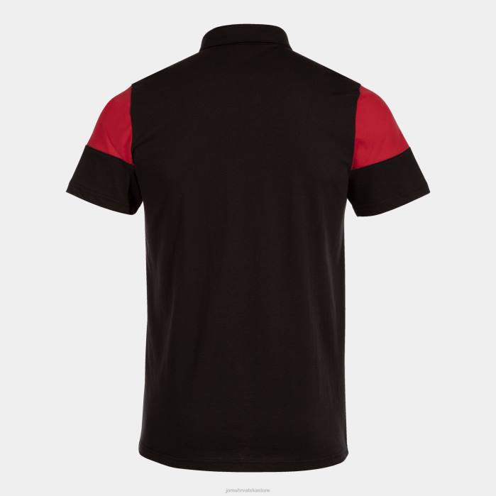hr Joma polo majica kratkih rukava crew v crno crvena 6FVN3208 muškarci