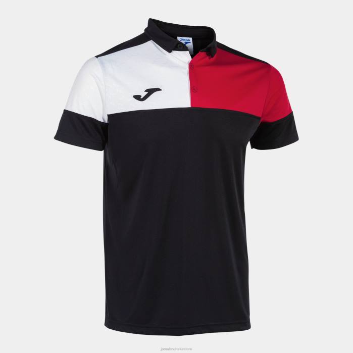 hr Joma polo majica kratkih rukava crew v crno crveno bijelo 6FVN904 muškarci
