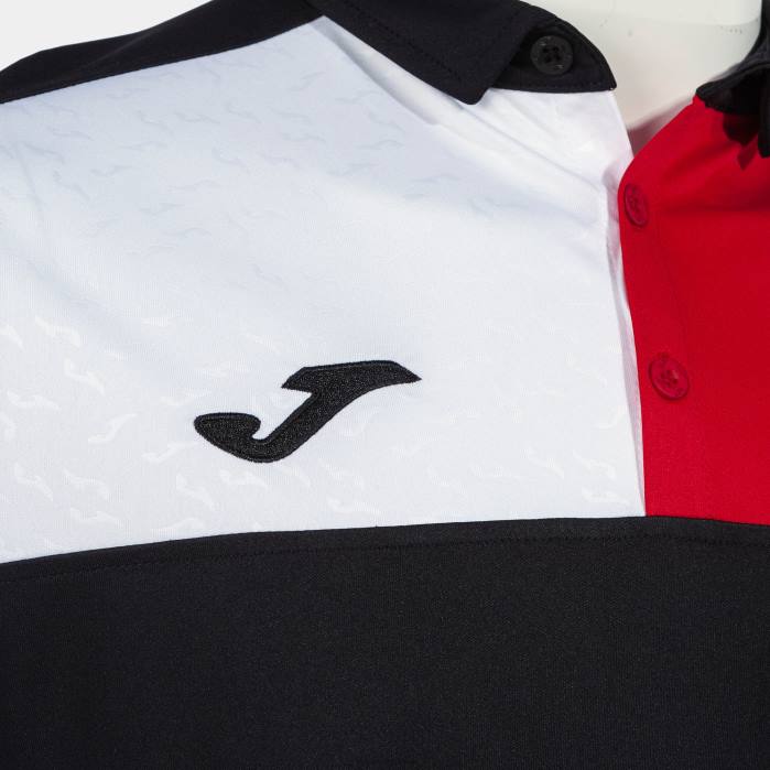 hr Joma polo majica kratkih rukava crew v crno crveno bijelo 6FVN904 muškarci